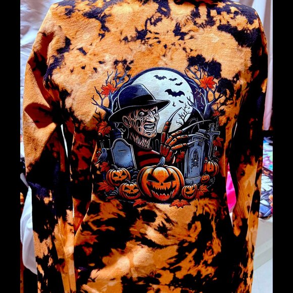 Custom Seasonal Tee (Tie-Dye) Freddy Theme. - Picture 1 of 3